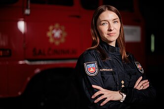 Erika Laurinėnienė, pierwsza na Litwie kobieta kierująca jednostką Straży Pożarnej i Ratownictwa