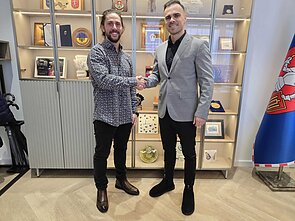 Viačeslavas Filipovičius, Trakų rajono meras Andrius Šatevičius Viačeslavas Filipovičius, Trakų rajono meras Andrius Šatevičius