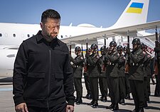 Ukrainos prezidentas Volodymyras Zelenskis atvyksta į NATO viršūnių susitikimą Ankaroje