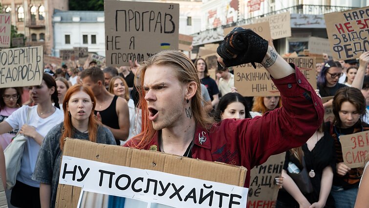 Ukrainoje – protestai dėl atstatydinto gynybos ministro: „Didžiausias iššūkis Zelenskiui“