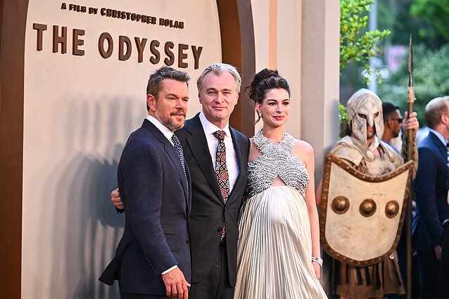 Mattas Damonas, Christopheris Nolanas, Anne Hathaway Mattas Damonas, Christopheris Nolanas, Anne Hathaway