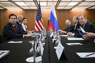 Marco Rubio ir Sergejaus Lavrovo susitikimas Marco Rubio ir Sergejaus Lavrovo susitikimas
