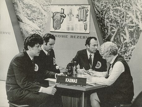 Mičiūrino kolūkio komanda iš Kauno raj. 1973 m. 