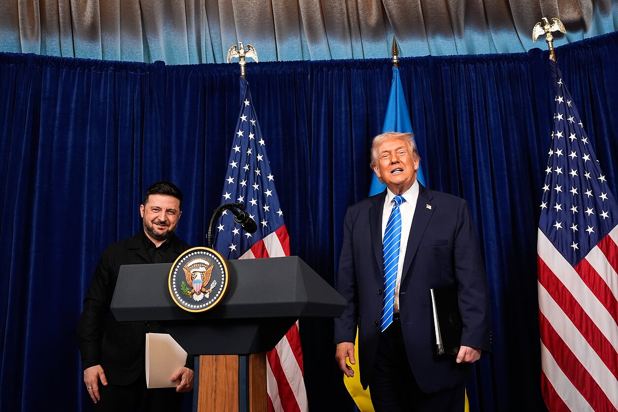 Volodymyras Zelenskis ir Donaldas Trumpas Volodymyras Zelenskis ir Donaldas Trumpas