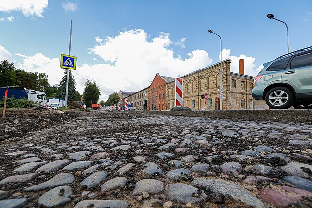 Šiauliai. Rekonstruojama Vilniaus gatvė, senasis grindinys Šiauliai. Rekonstruojama Vilniaus gatvė, senasis grindinys