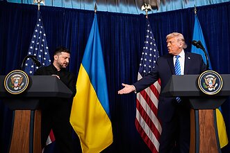 Volodymyras Zelenskis ir Donaldas Trumpas Volodymyras Zelenskis ir Donaldas Trumpas