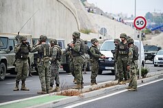 Ispanijos kariai pasienyje su Maroku Ispanijos kariai pasienyje su Maroku