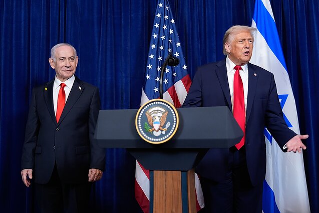 Benjaminas Netanyahu ir Donaldas Trumpas Benjaminas Netanyahu ir Donaldas Trumpas