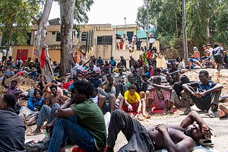 Ispanijos Seutos anklavą Maroke šią savaitę užplūdo tūkstančiai migrantų Ispanijos Seutos anklavą Maroke šią savaitę užplūdo tūkstančiai migrantų
