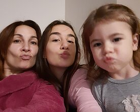 Vaida, Vaidos dukra ir mažoji anūkėlė Elija
