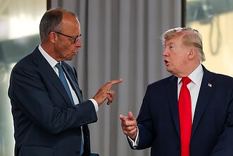 Friedrichas Merzas ir Donaldas Trumpas Friedrichas Merzas ir Donaldas Trumpas