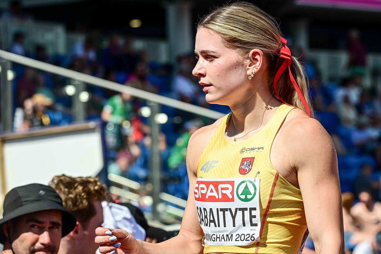 Lukrecija Sabaitytė po 200 metrų bėgimo Europos čempionate