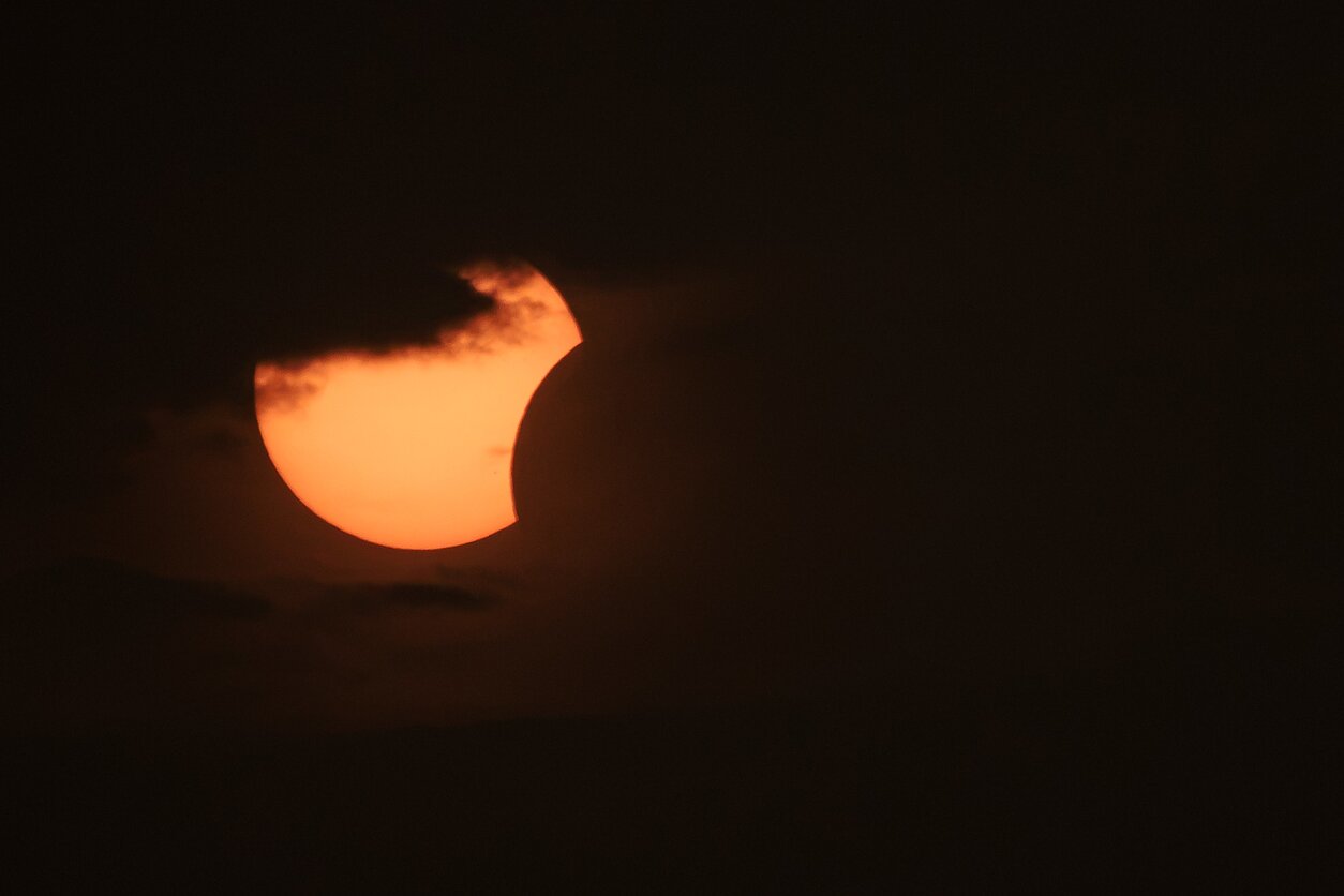 Partial solar eclipse over Lithuania – photos