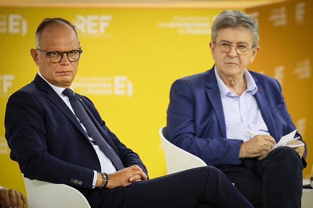 Edouard`as Philippe`as, Jeanas-Lucas Melenchonas Edouard`as Philippe`as, Jeanas-Lucas Melenchonas