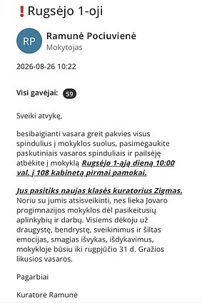 Apie pokyčius tėvai sužinojo ne iš Jovaro progimnazijos administracijos