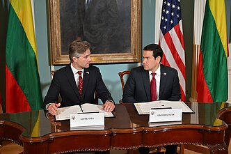 Lithuaniian Foreign Minister Kęstutis Budrys and US Secretary of State Marco Rubio Lithuaniian Foreign Minister Kęstutis Budrys and US Secretary of State Marco Rubio