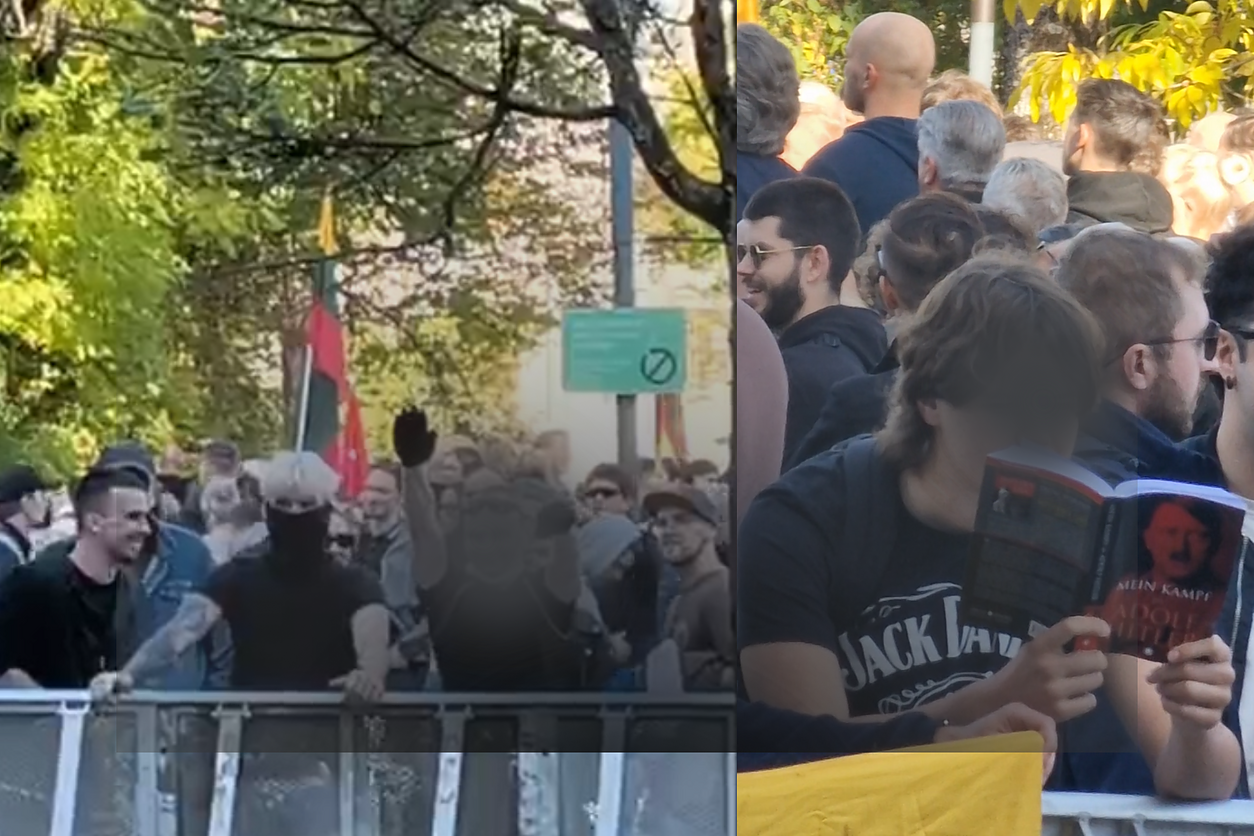 Nuo Hitlerio saliuto iki veidą dengiančios kaukės: kas proteste leidžiama, o kas ne?