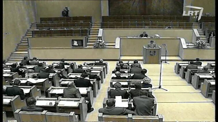 Panoramos archyvai. Seimo posėdis su VR ministru Vidmantu Žiemeliu